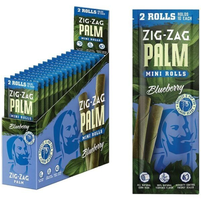 Picture of ZIG ZAG PALM MINI 1G ROLLS 2PK 15CT/BX - BLUEBERRY