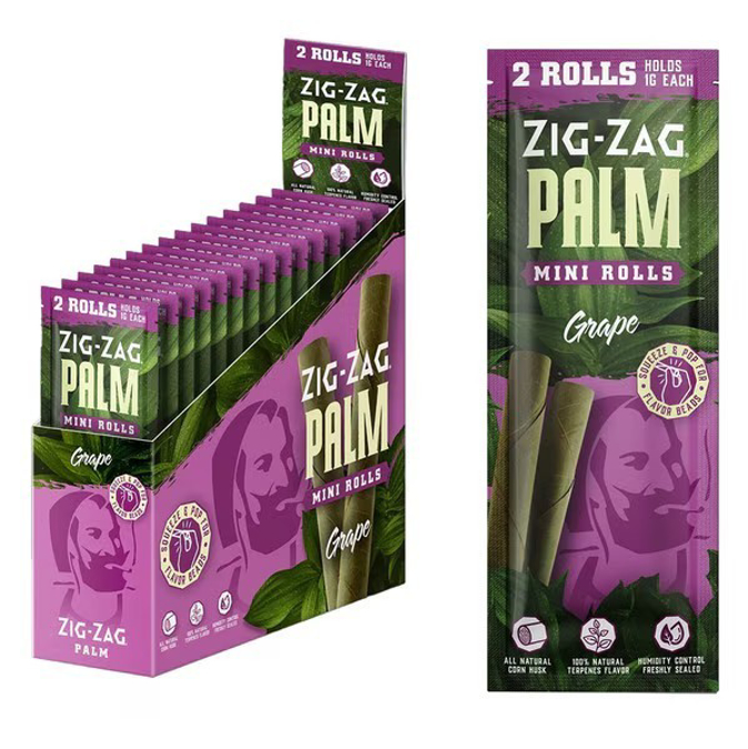 Picture of ZIG ZAG PALM MINI 1G ROLLS 2PK 15CT/BX - GRAPE