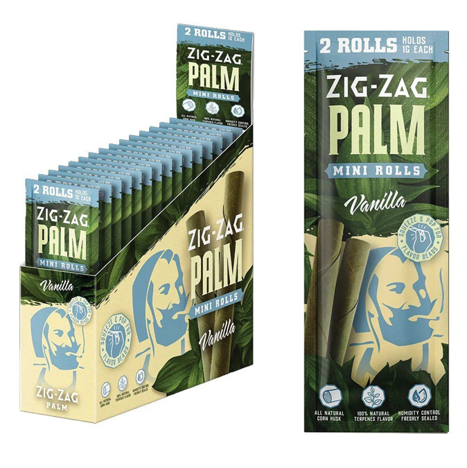Picture of ZIG ZAG PALM MINI 1G ROLLS 2PK 15CT/BX - VANILLA