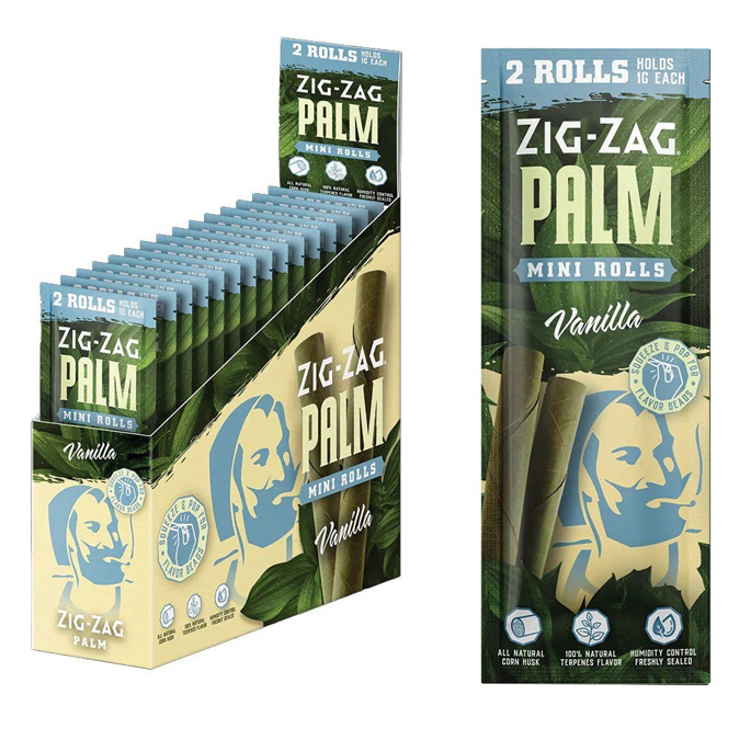 Picture of zig zag palm mini 1g rolls 2pk 15ct/bx-Vanilla 