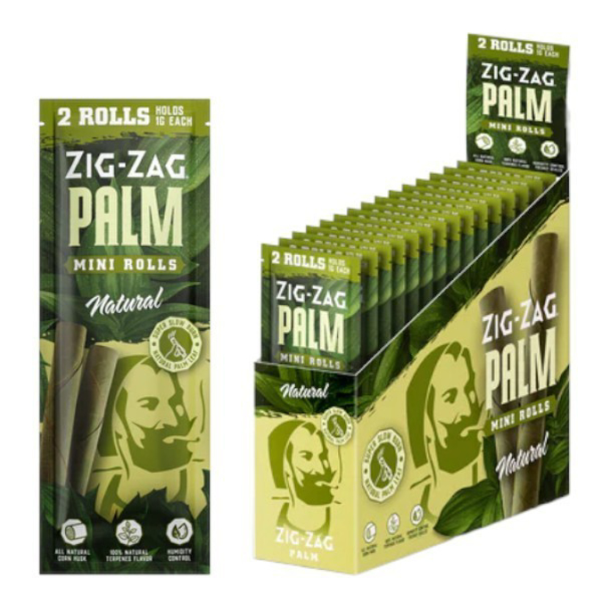 Picture of ZIG ZAG PALM MINI 1G ROLLS 2PK 15CT/BX - NATURAL