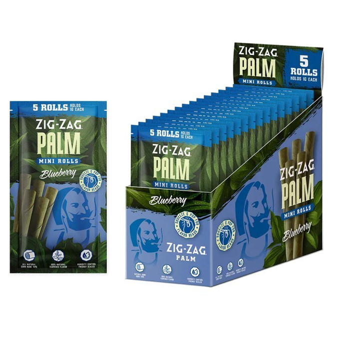 Picture of ZIG ZAG PALM MINI 1G ROLLS 5PK 15CT/BX - BLUEBERRY