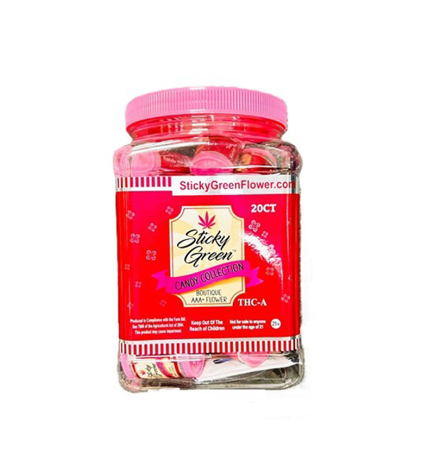 Picture of STICKY GREEN FLOWER 1GM 20CT - CANDY COLLECTION