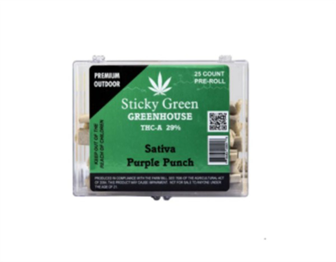 Picture of Sticky green prerolls thca 25ct - Purple punch