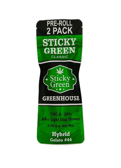 Picture of STICKY GREEN GREENHOUSE 2.5GM 2CT - GELATO 44