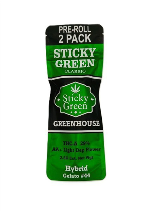 Picture of STICKY GREEN GREENHOUSE PREROLL 2.5GM 2CT - HYBRID