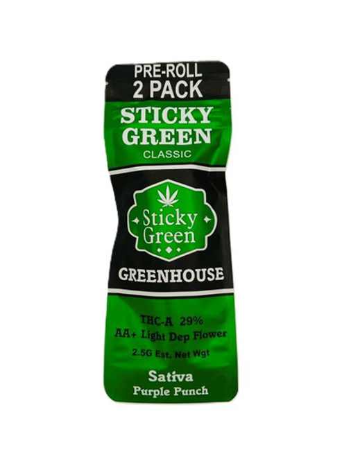 Picture of STICKY GREEN GREENHOUSE 2.5GM 2CT - PURPLE PUNCH