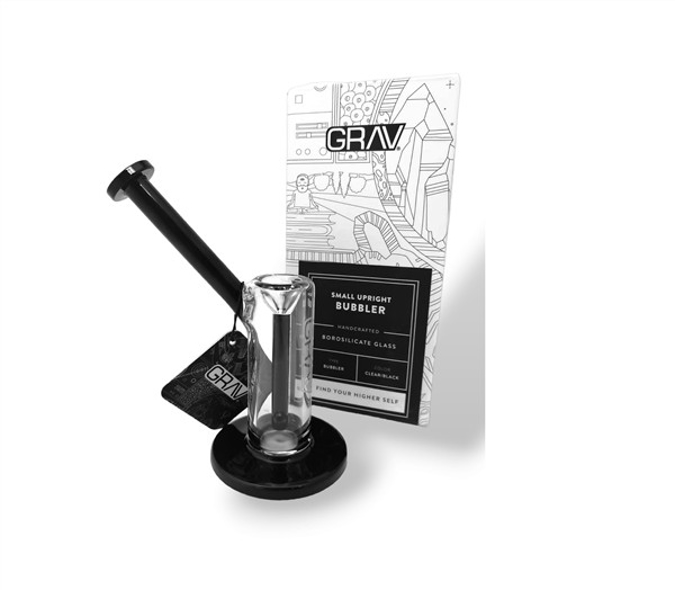 Picture of GRAV 7.5" Small Upright Bubbler Waterpipe - Black