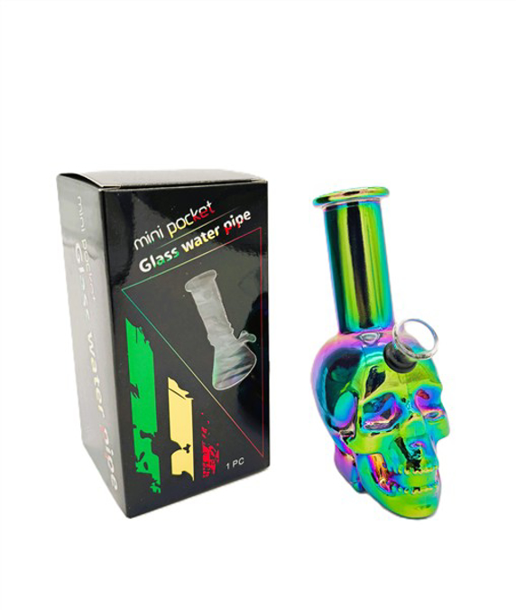 Picture of WATER PIPE  HEAVY SKULL RAINBOW