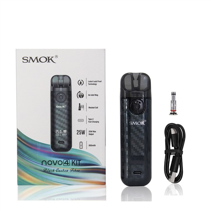 Picture of Smok Novo 4 Kit 800 mAh- Black CARBO