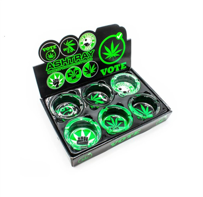 Picture of ASHTRAY GLASS 6CT MIX DESIGN