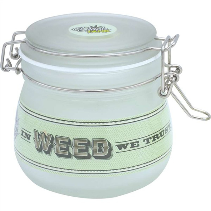 Picture of FUJIMA GLASS STORAGE JAR 500ML 1CT - WHITE WEED