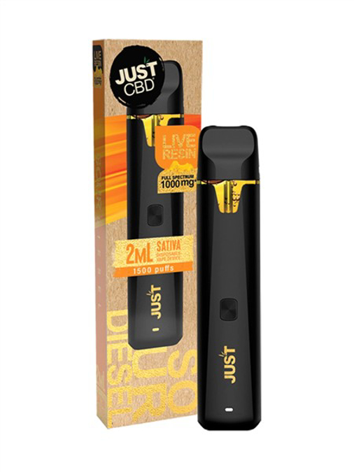 Picture of JUST CBD FULL SPECTRUM 2G DISPOSABLE (SINGLE) SOUR DIESEL
