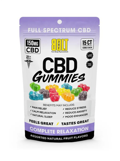 Picture of BOLT CBD GUMMIES 150MG 15CT PACK 12CT IN BOX