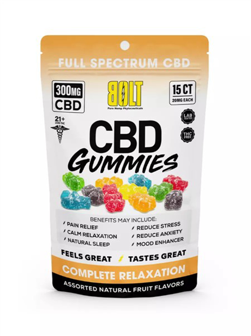 Picture of BOLT CBD GUMMIES 300MG 15CT PACK