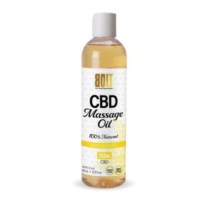 Picture of BOLT CBD MASSAGE OIL 250MG 8OZ LEMONGRASS