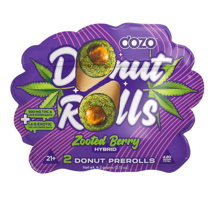 Picture of Dozo Donut Pre-roll 1.6GM 2CT/PACK -ZOOTED BERRY