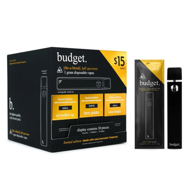 Picture of BUDGET TCHA DISPOSABLE 1GM 30CT - GOLD FULL SPECTRUM