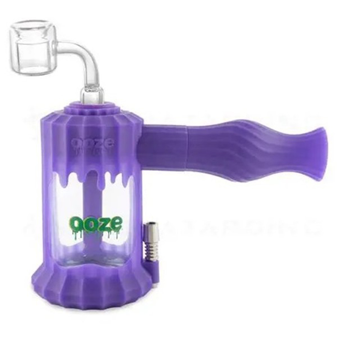 Picture of Ooze Clobb 4.5 Inch Silicone Glass Waterpipe & Nectar Collector Colabb Ultra Pruple