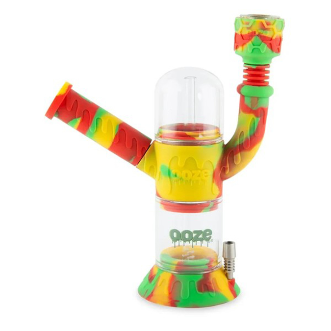 Picture of OOZE CRANIUM 4 IN 1 Silicone Glass Waterpipe & Nectar Collector Cranim Rasta