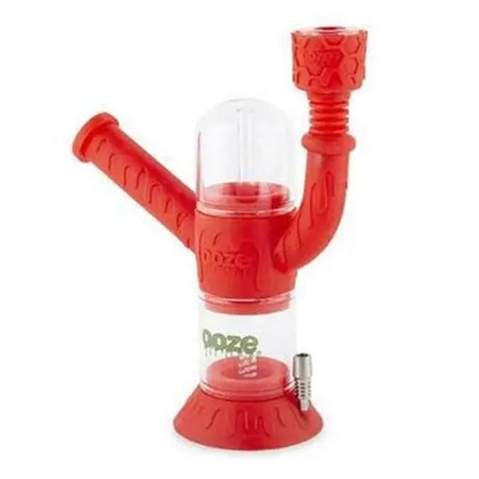 Picture of OOZE CRANIUM 4 IN 1 Silicone Glass Waterpipe & Nectar Collector Cranim Scarlet
