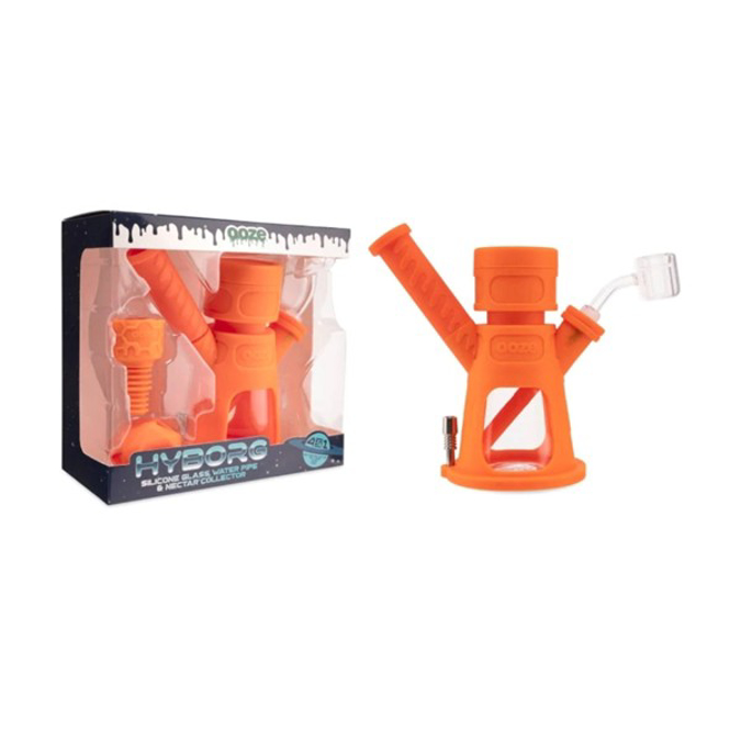 Picture of Ooze Hyborg 6.5 Inch Waterpipe & Nectar Collector Hyborg Orange Burst
