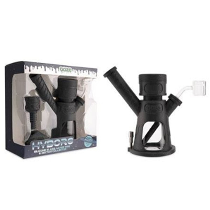 Picture of Ooze Hyborg SilicOoze Hyborg 6.5 Inch Waterpipe & Nectar Collector Hyborg Shimmer Black