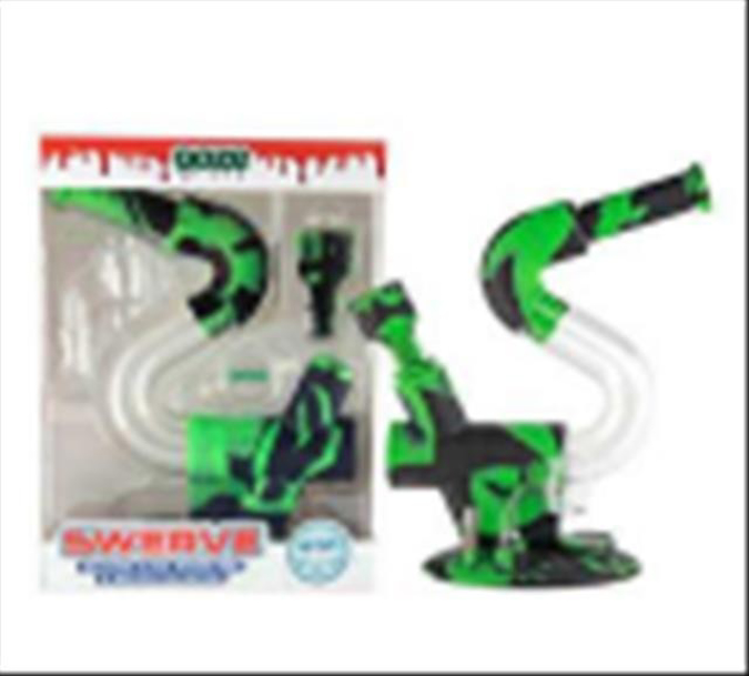 Picture of Ooze Swerve 10" Silicone Waterpipe Nectar Collector Swerve Chameleon