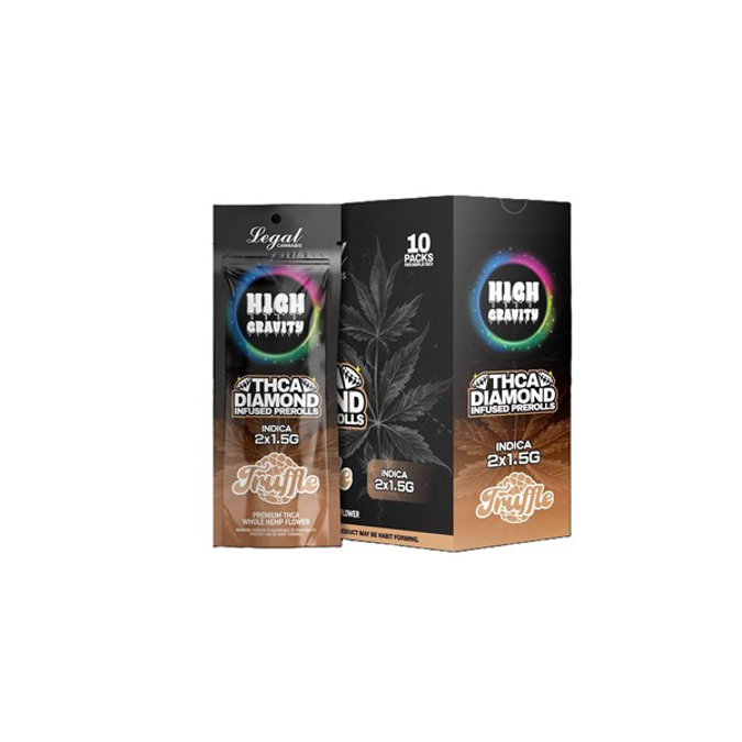 Picture of HIGH GRAVITY THCA DIAMOND PREROLL 1.5GM 2CT - TRUFFLE