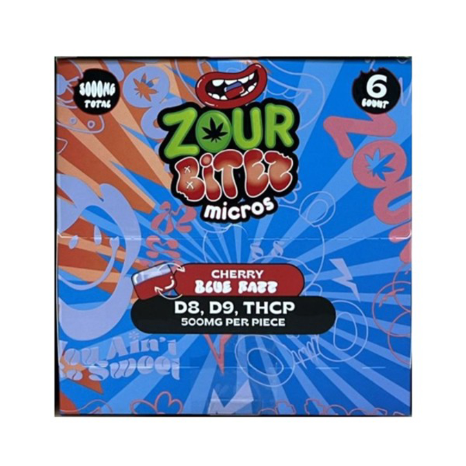 Picture of ZOUR BITEZ GUMMIES 500MG 6CT BAG 30BAG BOX - CHERRY