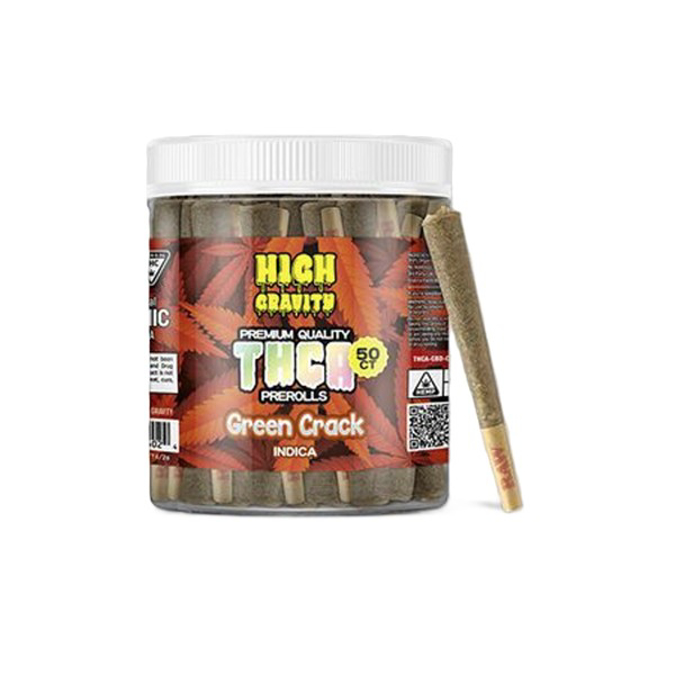 Picture of HIGH GRAVITY THCA PREMIUM PREROLL 50CT - GREEN CRACK