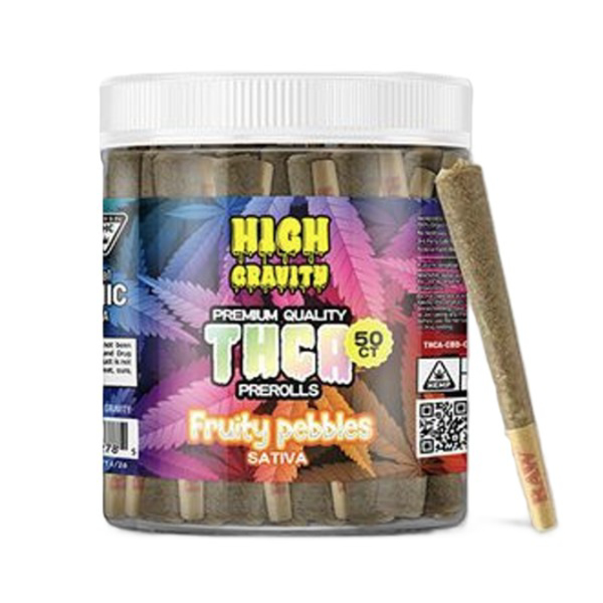 Picture of HIGH GRAVITY THCA PREMIUM PREROLL 50CT - FRUITY PEBBLES