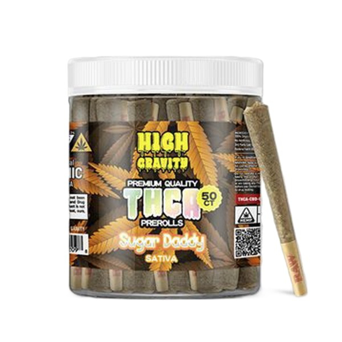 Picture of HIGH GRAVITY THCA PREMIUM PREROLL 50CT - SUGAR DADDY