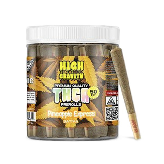 Picture of HIGH GRAVITY THCA PREMIUM PREROLL 50CT - PINEAPPLE EXPRESS