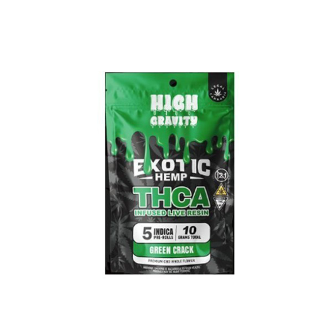 Picture of HIGH GRAVITY EXOTIC THCA PREROLL 2GM 5CT - GREEN CRACK