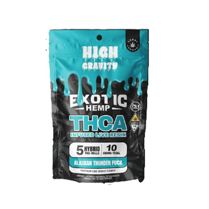 Picture of HIGH GRAVITY EXOTIC THCA PREROLL 2GM 5CT - ALASKAN THUNDER FUCK