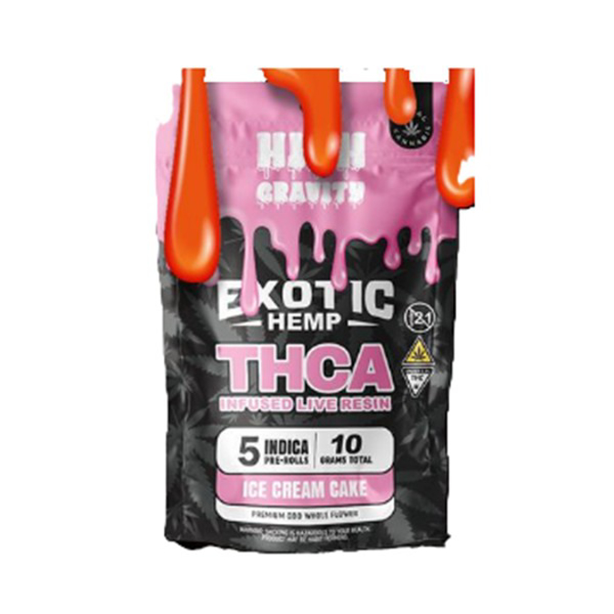 Picture of HIGH GRAVITY EXOTIC THCA PREROLL 2GM 5CT - ICE CREAM CAKE
