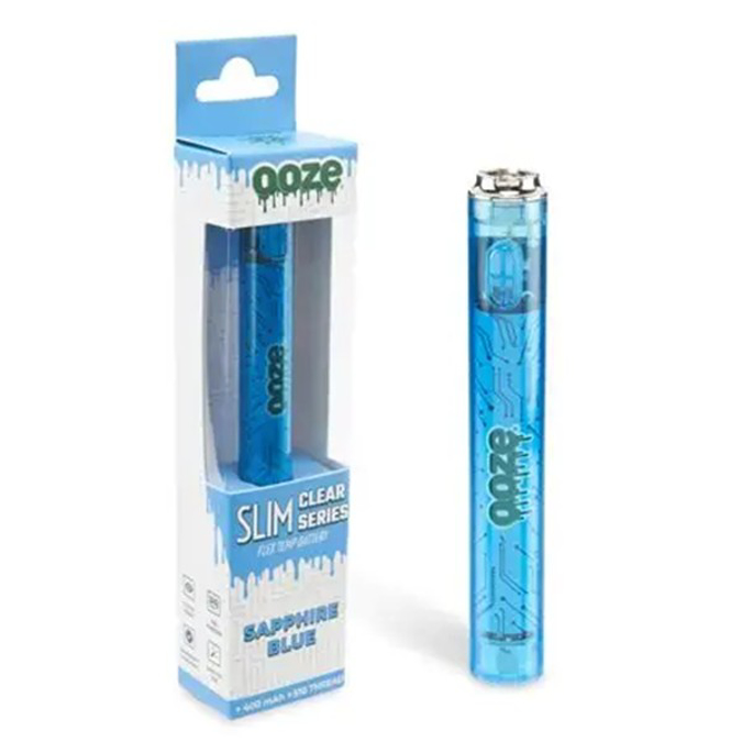 Picture of Ooze Slim Clear Series Vape Battery - Saphire Blue