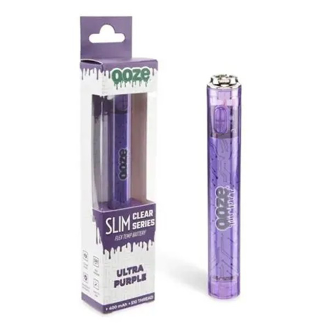 Picture of Ooze Slim Clear Series Vape Battery - Ultra Purple