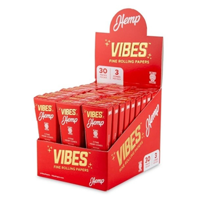 Picture of VIBES CONES KING SIZE 3PK 30CT - HEMP