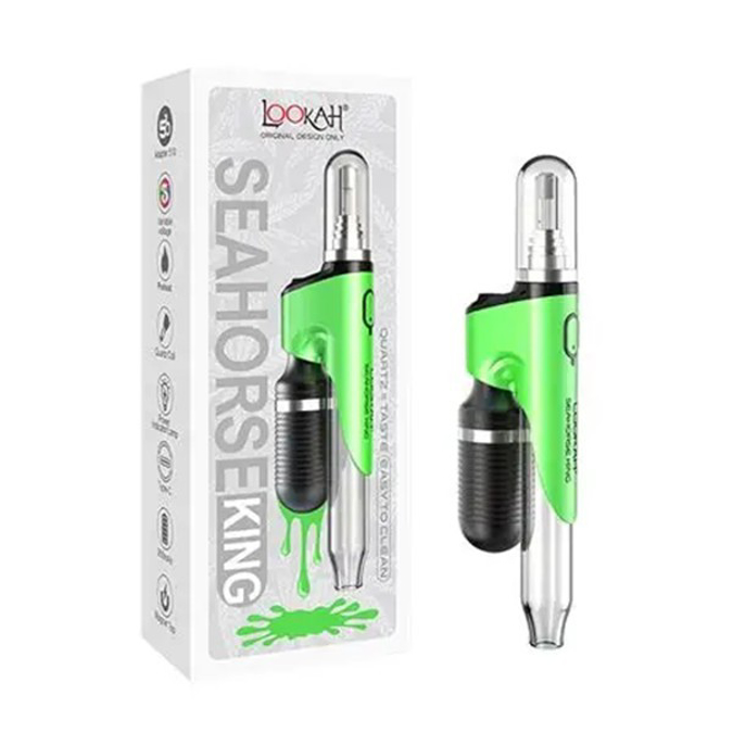 Picture of LOOKAH SEAHORSE KING NECTAR COLLECTOR DA PEN VAPORIZER - GREEN