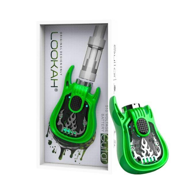 Picture of Lookah Guitar 350mAh VV 510 Cartridge Preheat Vape Battery-Green 
