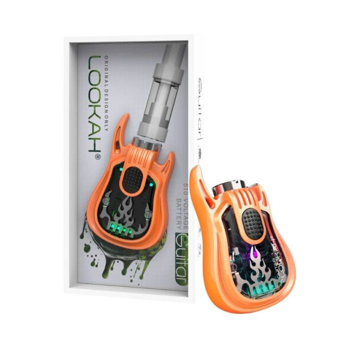 Picture of Lookah Guitar 350mAh VV 510 Cartridge Preheat Vape Battery-Orange  