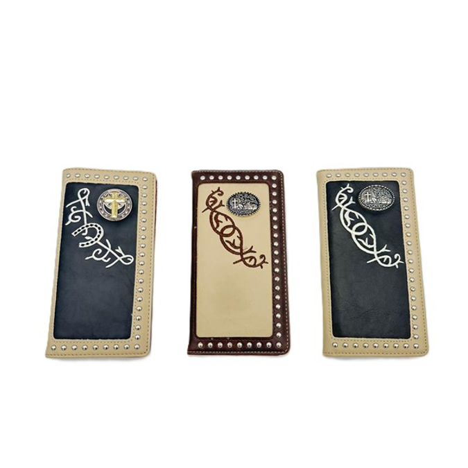 Picture of BIKER LEATHER WALLET MIX DESIGN