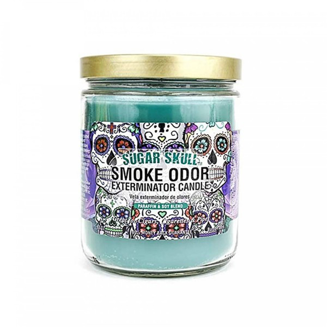 Picture of SMOKE ODOR EXTERMINATOR CANDLE - SUGAR SKULL