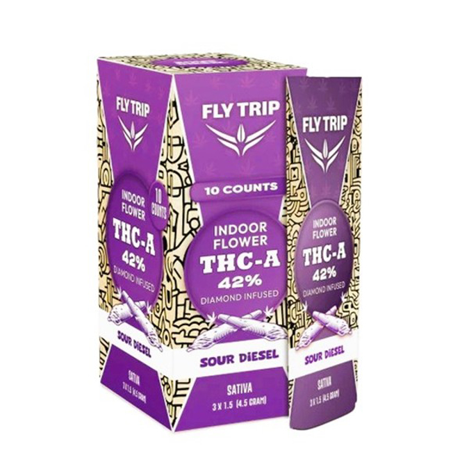 Picture of FLY TRIP TCH-A PREROLL 4.5GM 3CT - SOUR DIESEL