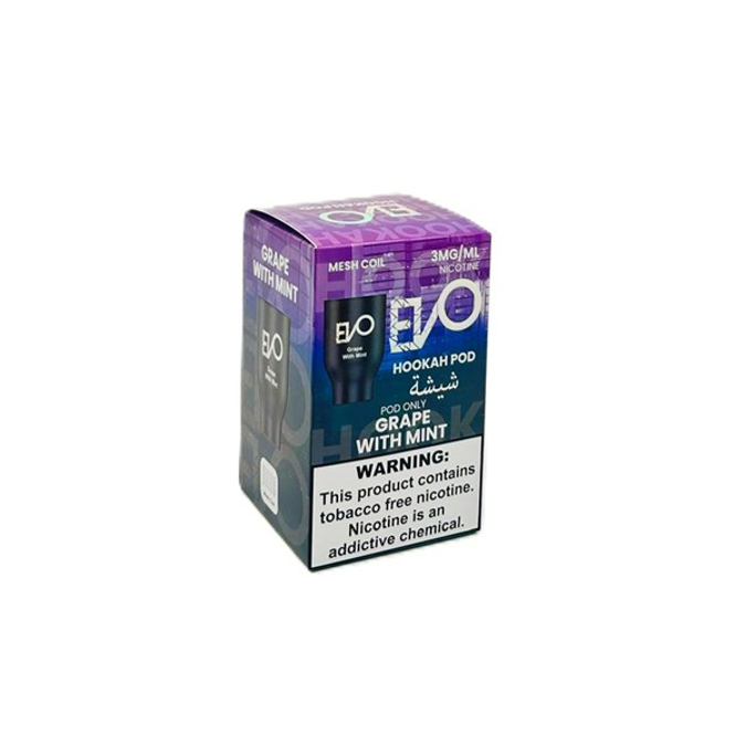 Picture of Evo Hookah Pod Only 3mg/ml - Grape With Mint
