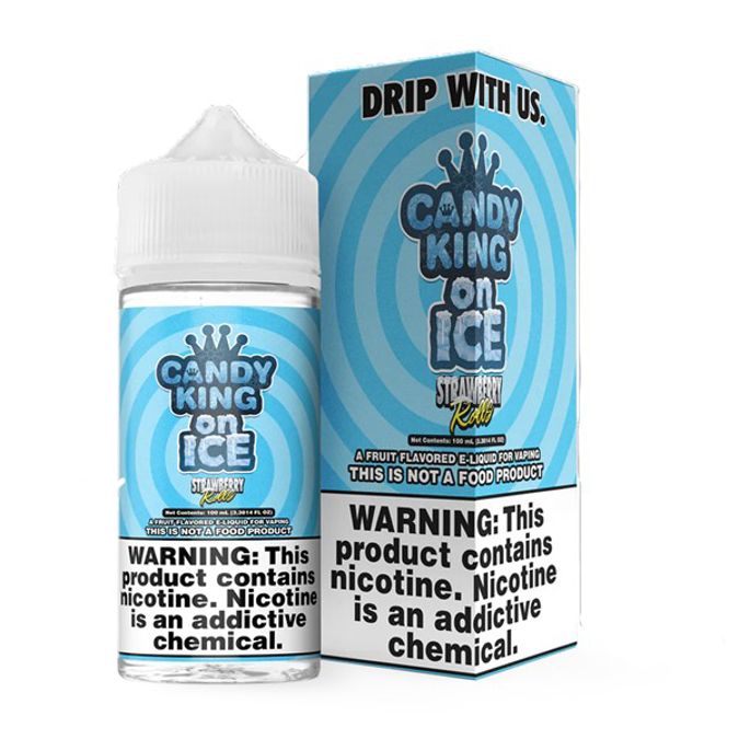 Picture of CANDY KING ELIQUID 6MG MIX 100ML ICE STRAWBERRY ROLLS