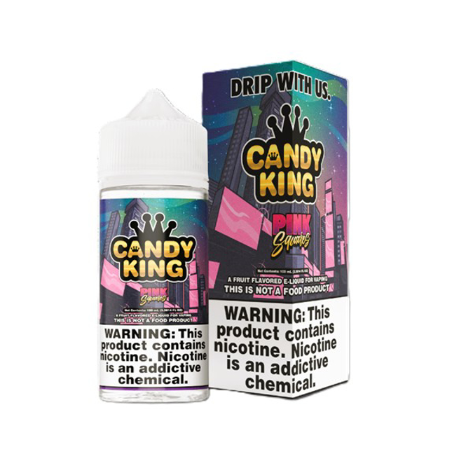 Picture of CANDY KING ELIQUID 0MG MIX 100ML PINK SQUARES