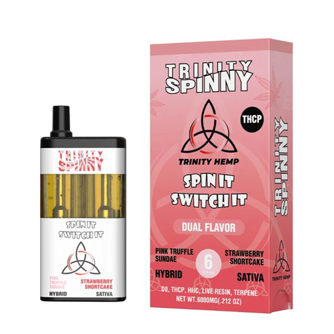 Picture of TRINITY SPINNY TCHP DISPOSABLE 6GM - PINK TRUFFLE STRAWBERRY SHORTCAKE